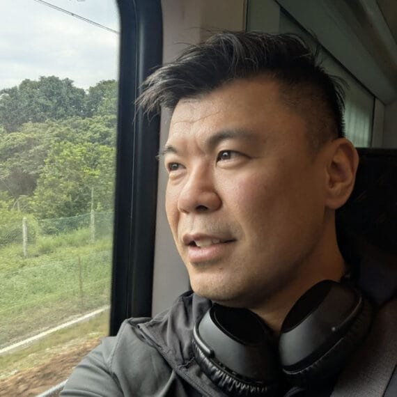 Wil on the train